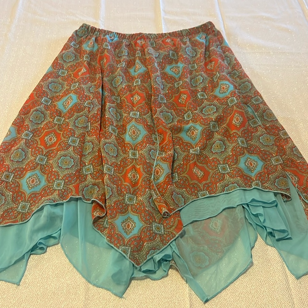 Handkerchief - tiered mini midi skirt!